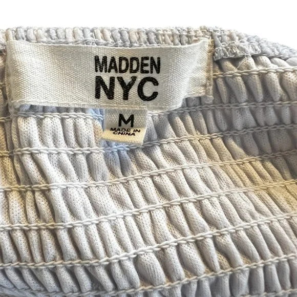 Madden NYC Babydoll Sky Blue Gingham Tiered Ruffle Dress - Picture 5 of 11